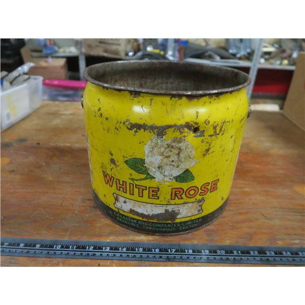 25lb White Rose oil pail