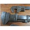 Image 4 : 3 antique pipe wrenches and wrench - 1 marked Ford