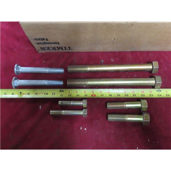 lot of assorted grade bolts , clevace