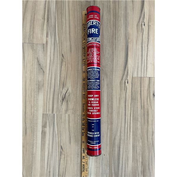 Vintage Liberty Fire Extinguisher, full of dry chemical, never used