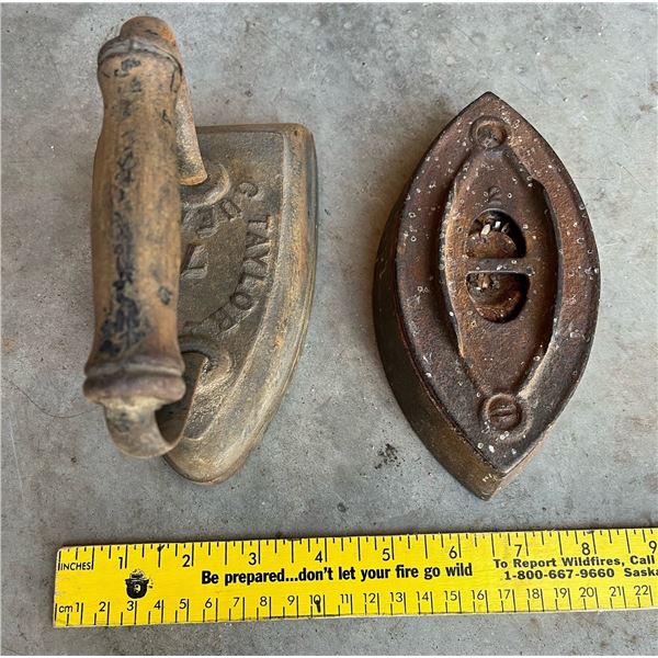 Vintage irons X 2. Taylor Forbes - Guelph