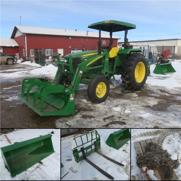 2014 John Deere 5055D Tractor w/ attachments (see desc) s/n 1PY5055DTEB006220 *CALL ON HIGH BID*