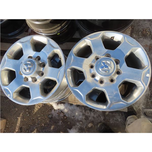 set of four 8 bolt chrome clad 18x8 8 bolt 8x165.1 rims