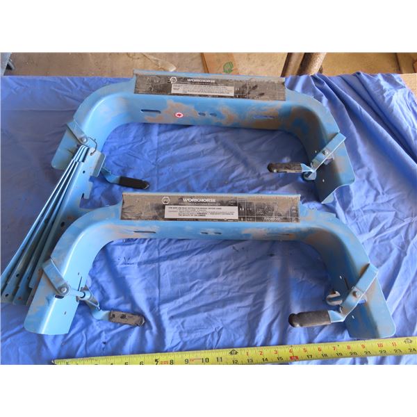 pair of workhorse saw horse brackets and hardware brand new
