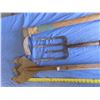 Image 2 : pitch fork grub hoe , hay cutter