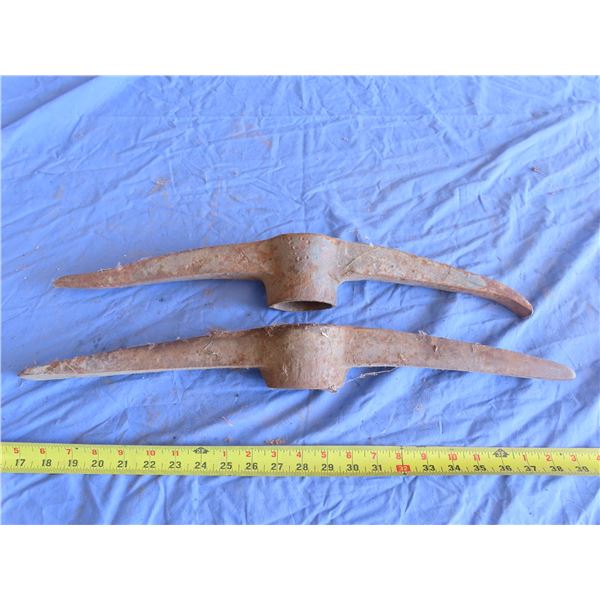 pair of antique mining picks