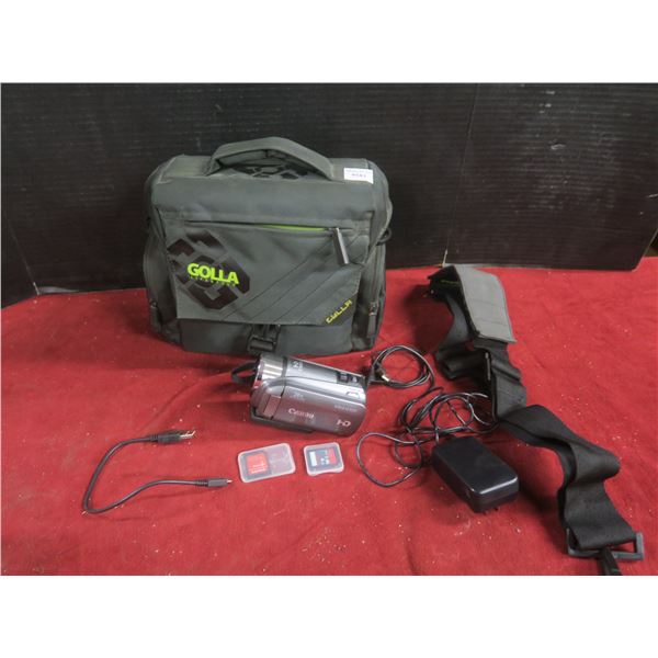 Canon Vixia HFR200 video camera with accessories