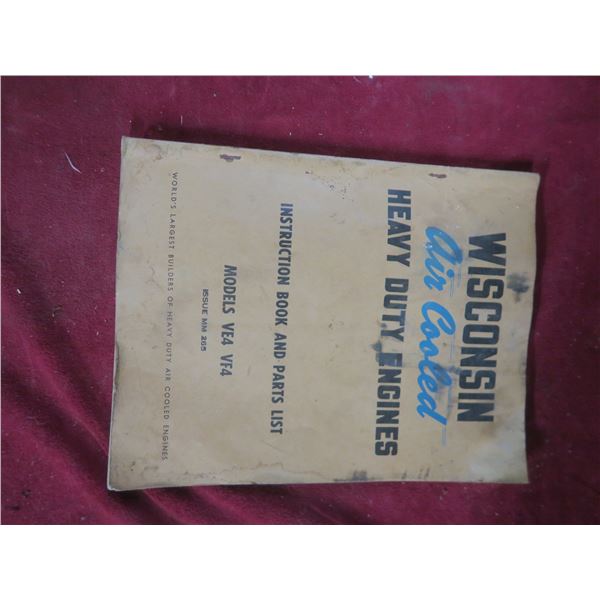 vintage Wisconsin air cooled heavy duty engine manual and parts list