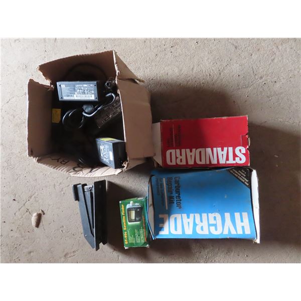 misc. auto parts and assorted power packs for computers