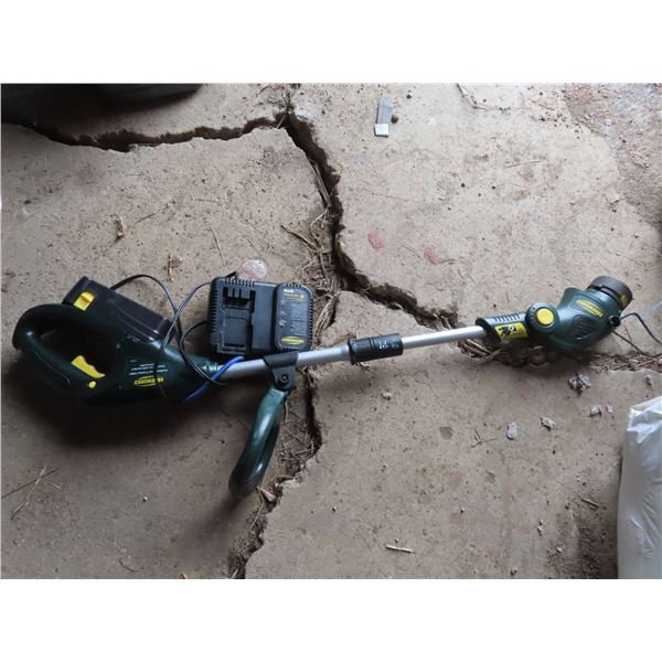 yard works battery operated whipper snipper w/charger