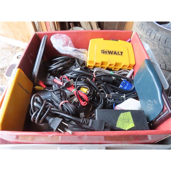 misc. cables and calculators Dewalt case with 2" nails