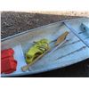 Image 4 : canoe with paddles and life jackets , no leaks sun faded but good condition