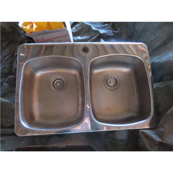 double stainless sink