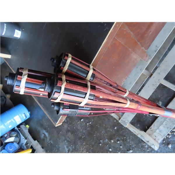 set of 4 tiki lamp style citronella lamps