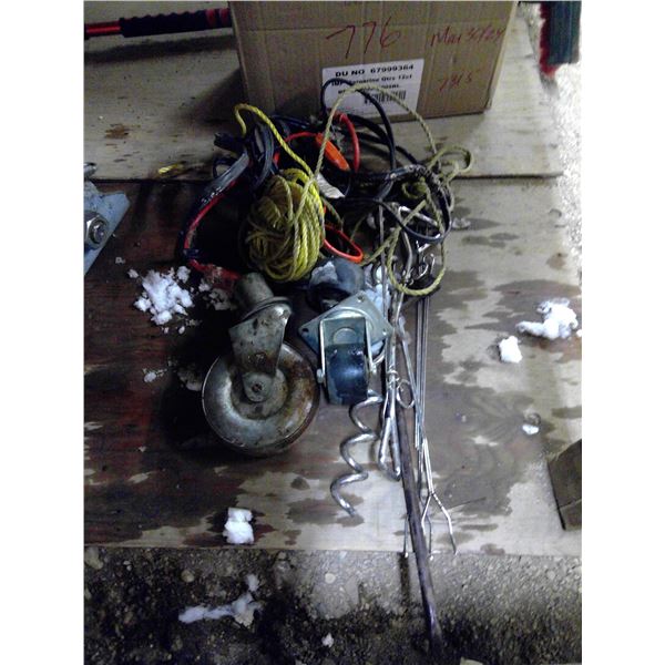 Caster wheels and misc. in box