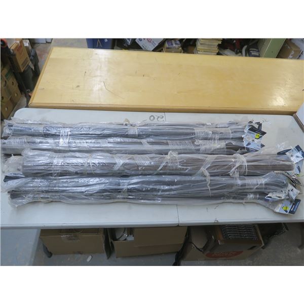 large lot of plastic side cap, brown and grey - 1/2"x1/4"x48"