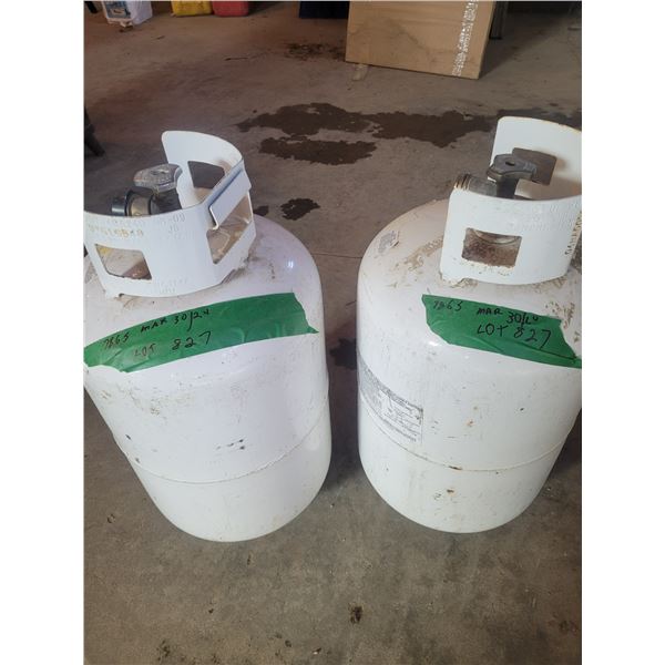 two propane tanks