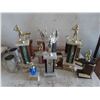 Image 1 : box of misc. trophies