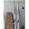 Image 3 : lot of water skis , cross country skis , and paddles