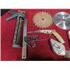 Image 4 : sawblades , hand mitre kit , level , squares , chalk line
