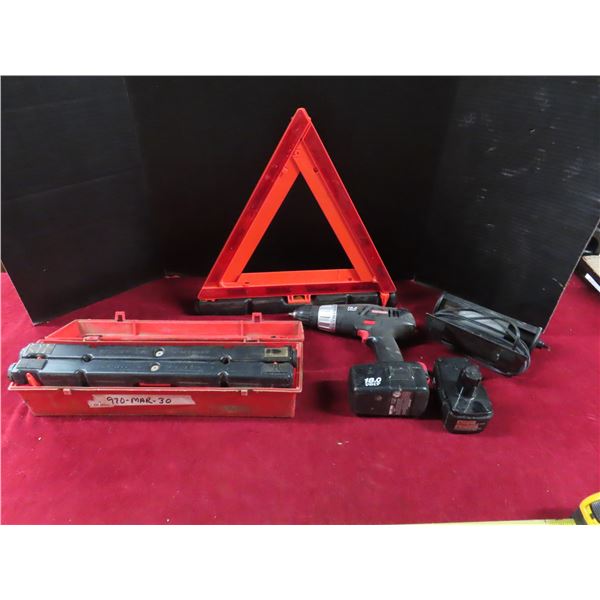 stand up reflective warning signs craftsman drill and desk lamp