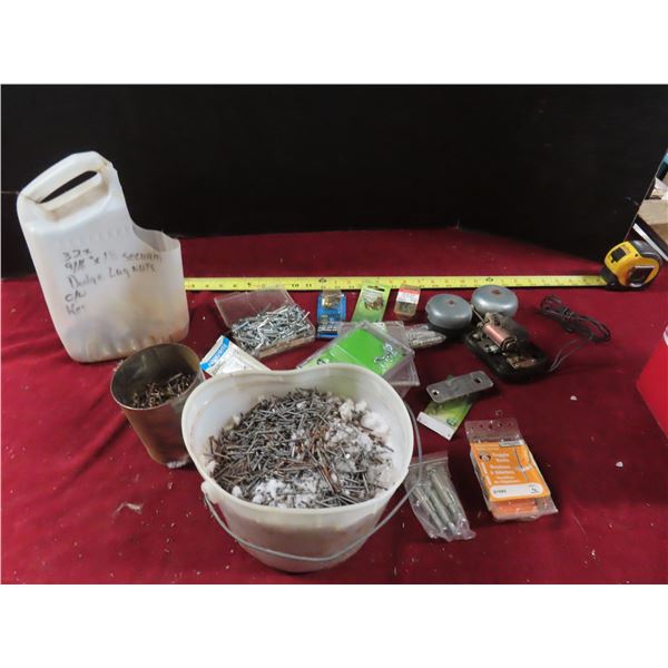 large lot of misc. hardware , dodge lug nuts