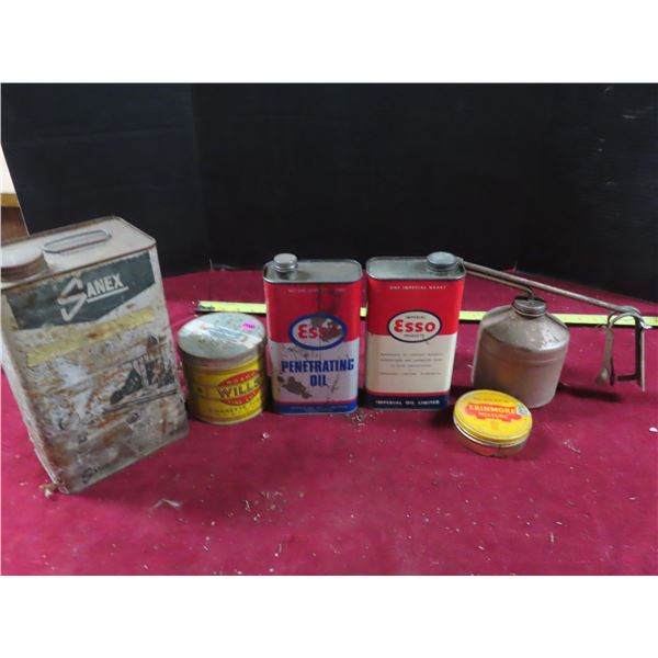 vintage cans , full Esso penetrating oil