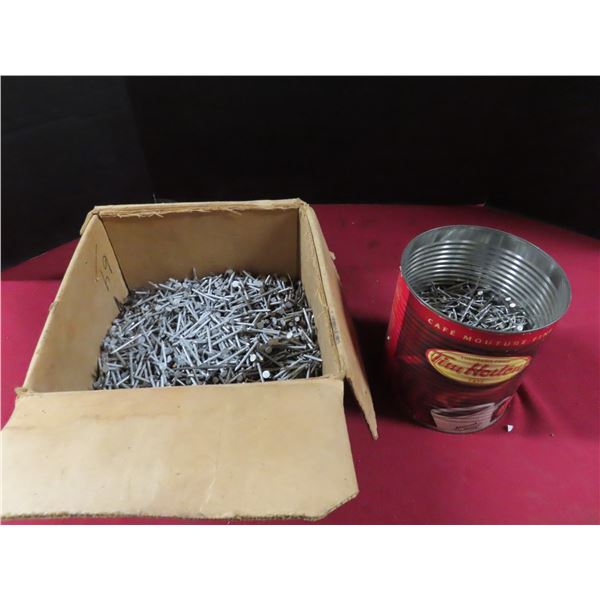 two large lots of nails 1.5" and 2" nails