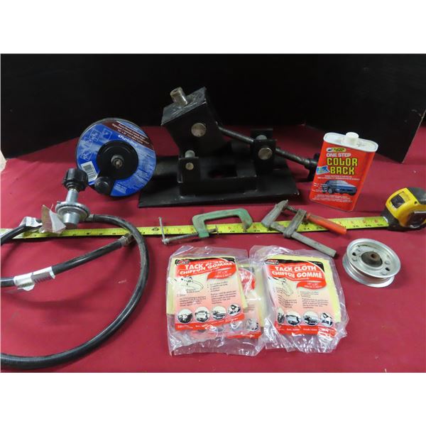 plumbing snake , press , c-clamps , car polish