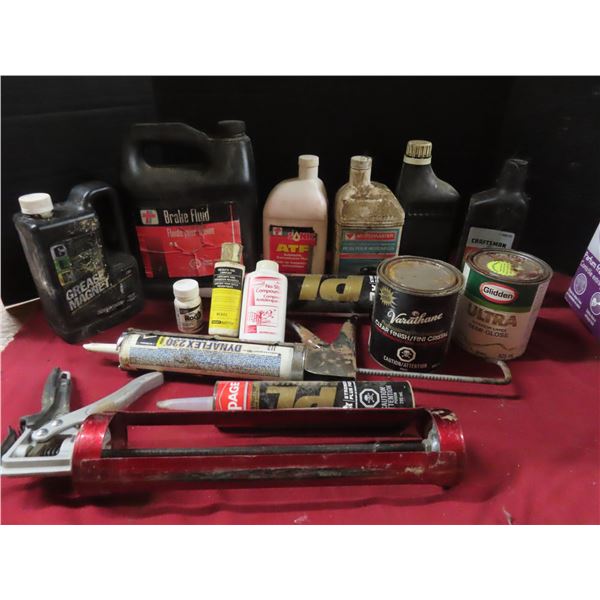 lot of fluids and caulk