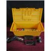 Image 1 : plastic tool box of hitches, hitch balls, locks, pins, etc.