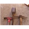 Image 2 : post hole auger , grub hoe , axe