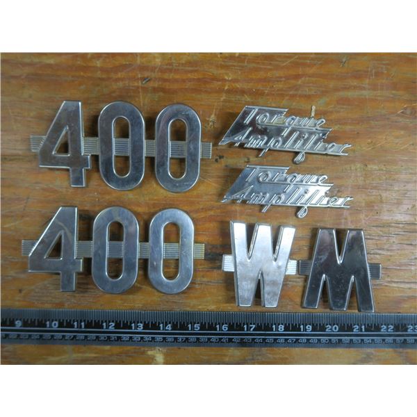stainless steel 400 IH tractor badges