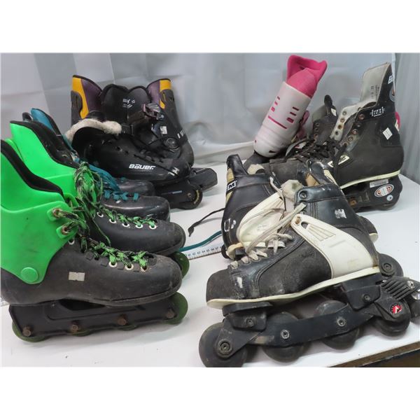 6 pairs of roller skates