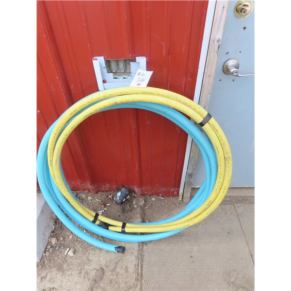 lot of hoses fuel hose and pox pipe