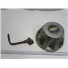 Image 1 : GM 1 ton hub cap and antique wrench