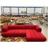 Image 1 : RED LOW SECTIONAL SOFA L 122" W 60" H 29"