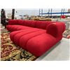 Image 2 : RED LOW SECTIONAL SOFA L 122" W 60" H 29"