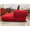 Image 3 : RED LOW SECTIONAL SOFA L 122" W 60" H 29"