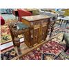 Image 8 : 2 DOOR 2 DRAWER CREDENZA TOP PAINTED TO LOOK LIKE STONE 54 X 16 X 35"