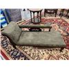 Image 1 : MICROFIBER AND WOOD CHAISE LOUNGE 71 X 25 X 30"