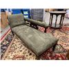 Image 2 : MICROFIBER AND WOOD CHAISE LOUNGE 71 X 25 X 30"