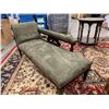 Image 2 : MICROFIBER AND WOOD CHAISE LOUNGE 71 X 25 X 30"