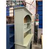 Image 5 : PAINTED HUTCH AND ISLAND WITH BUTCHER BLOCK SET HUTCH 52 X 18 X 80" ISLAND 50 X 24 X 34"