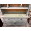 Image 7 : PAINTED HUTCH AND ISLAND WITH BUTCHER BLOCK SET HUTCH 52 X 18 X 80" ISLAND 50 X 24 X 34"
