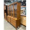 Image 2 : VINTAGE GLASS FRONT HUTCH 58 X 16 X 67"