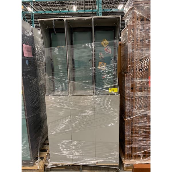 PALLET WITH 6 BAY LOCKERS