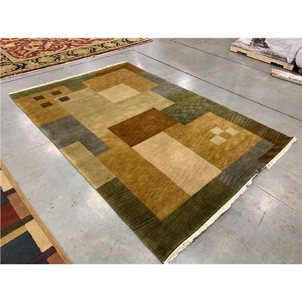 LARGE WOVEN RUG 110 X 74"