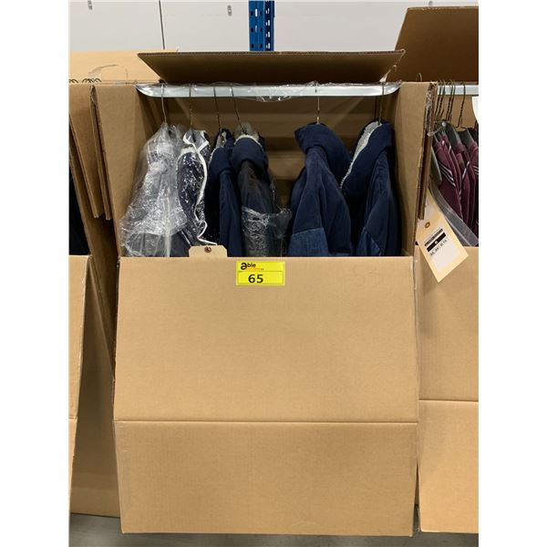 WARDROBE BOX WITH ASSORTED CLOTHING