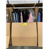 Image 1 : WARDROBE BOX WITH ASSORTED CLOTHING